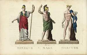 Lacerf: Minerva, Mars, and Mercury, Roman gods
