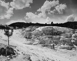 Minerva: Minerva Terrace in Yellowstone Park, around 1932