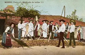 Flails: Minho, Portugal - Corn threshing