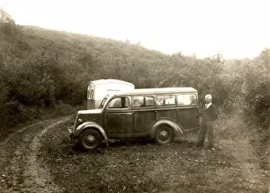 Ros Fraser Collection: Mini-van and caravan, 1930s