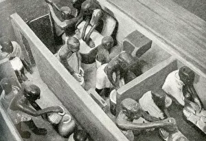Needs: Miniature bakery and brewery found during excavation, Egypt
