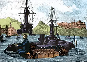 Midget: Miniature Warship, 1899 Illustration
