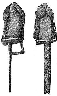 Villefranche: mining, equipment, pit lamp made of lead, found
