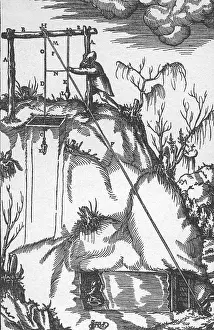 Georgius: mining, shafts / adits, mine surveyor measuring