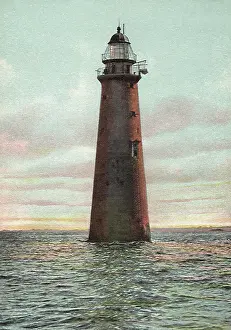 Ledge: Minot Ledge Lighthouse. Boston Harbor
