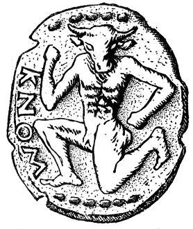 Minos: Minotaur, Greek mythologic creature, part man