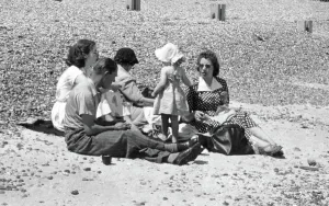 C1952: Minster, Family on the Beach c1952