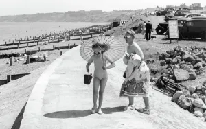 C1952: Minster, Mother and Daughter, the Beach c1952