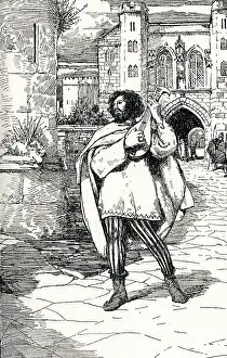 Lute: Minstrel playing his lute