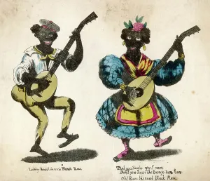 Banjos: Two Minstrels - Circa 1840
