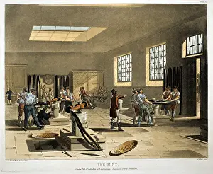 Mechanical: The Mint. Production of coins with coining presses