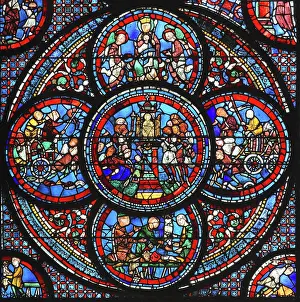 Quadrilobe: Miracles of Our Lady stained glass window, Chartres