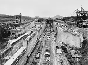 Channels: Miraflores locks under construction in Nov