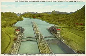 Gaillard: Miraflores Locks, Looking towards Gaillard Cut, Panama Canal