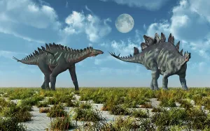 Spiked: Miragaia & Stegosaurus dinosaur