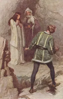 Prospero: Miranda, Prospero and Ferdinand in The Tempest