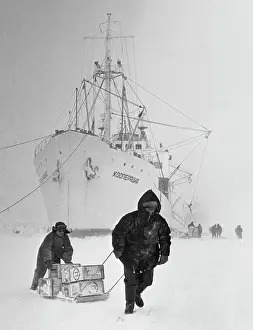 Snowstorm: Mirny antarctic Station