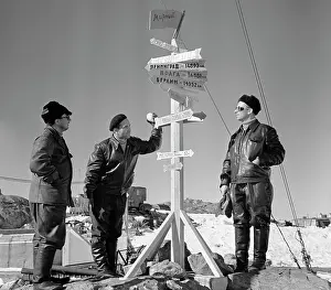 Signpost: Mirny Antarctic Station