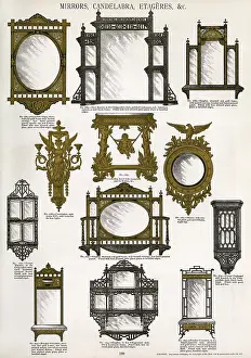 Mirrors: Mirrors, candelabra, etageres, Plate 199