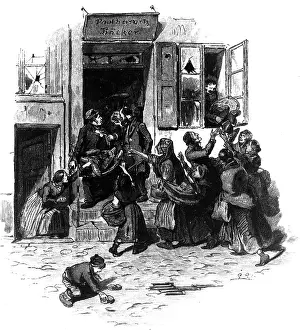 Adversity: misery / adversity, bread riot in Berlin, 1847