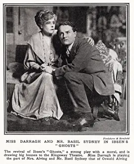 Iln - Consolidated Archive Holdings Ltd: Miss Darragh and Mr Basil Sydney in Norwegian playwright Henrik Ibsen's play Ghosts