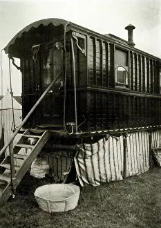 Camping: Miss E F Hamilton's Van with sleeping chamber beneath