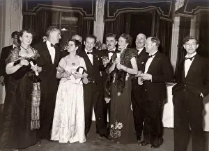 Wilbur: Miss Florence Barwood, in white, talking to John Stack