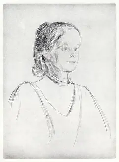 Heiberg: Miss Heiberg, by Edvard Munch