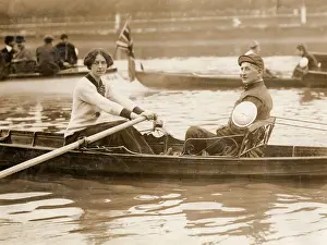 Competitive: Miss Lucy Pocock, sculling champion