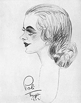 Whigham: Miss Margaret Whigham - caricature