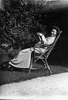 Hatmaking: Miss Nash in the garden