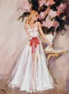 David Wright Collection (iln): Miss Sketch presents her compliments... by David Wright