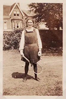 Wynyard: Miss Wynyard with tennis racket
