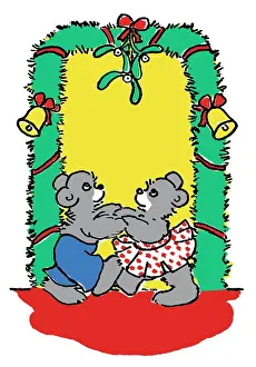 Willing: Under the Mistletoe ? two bears embracing