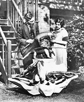 Thoughtfully: Mitchell Hedges and Lady Richmond Brown, 1924