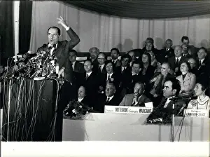 Marchais: Mitterrand speaks at coalition meeting, Paris