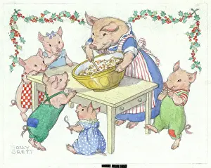 Mama: Mixing bowl, Mama pig and piglets