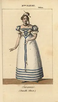 Almanach: Mlle. Fleury as Suzanne in La Famille Glinet