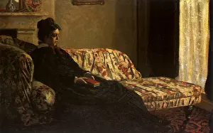 Canape: Mme Monet au canape, by Monet