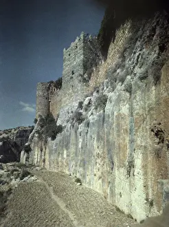 Lumiere: Moat of Saladin's Castle, a Byzantine Castle ?