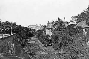 Backround: Moat at the Spittlertor in Nuremberg