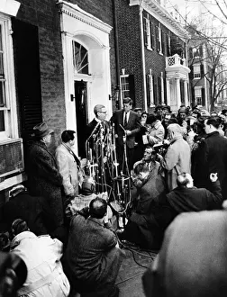 Appointments: Mob scene outside President-elect John Kennedy's ?