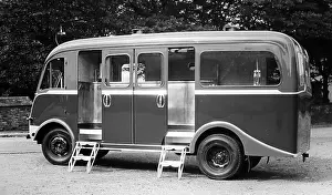 Chip: Mobile fish and chip van, probably 1940s, (see