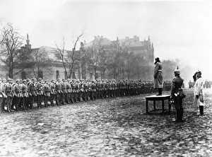 Dais: Mobilisation of 4th Grand Infantry Regiment, Berlin, WW1