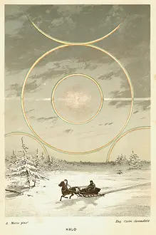Mock: Mock Sun with sunbows and halo, observed from
