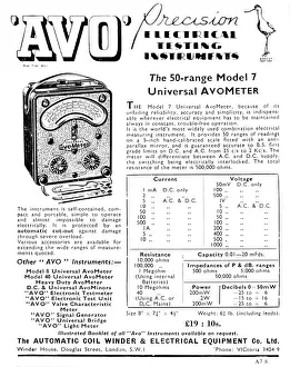 Winder: Model 7 Universal AvoMeter 1954