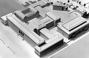 Additions: Model of the additions to the Fuehrerhaus in Munich