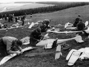 Gliders: Model airplane competition on the Wasserkuppe, 1939