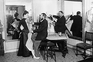Mannequin: Model artist in a fashion studio in Paris, 1908
