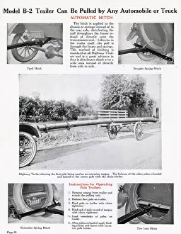 Hauling: Model B-2 Trailer can be pulled by any automobile or truck